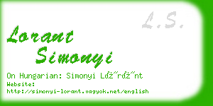 lorant simonyi business card